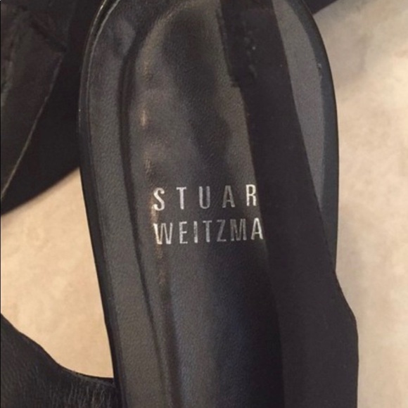 Stuart Weitzman 8.5 Narrow black Sling-backs - Picture 6 of 6